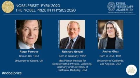 برنده های جایزه نوبل فیزیك 2020 عرضه شدند